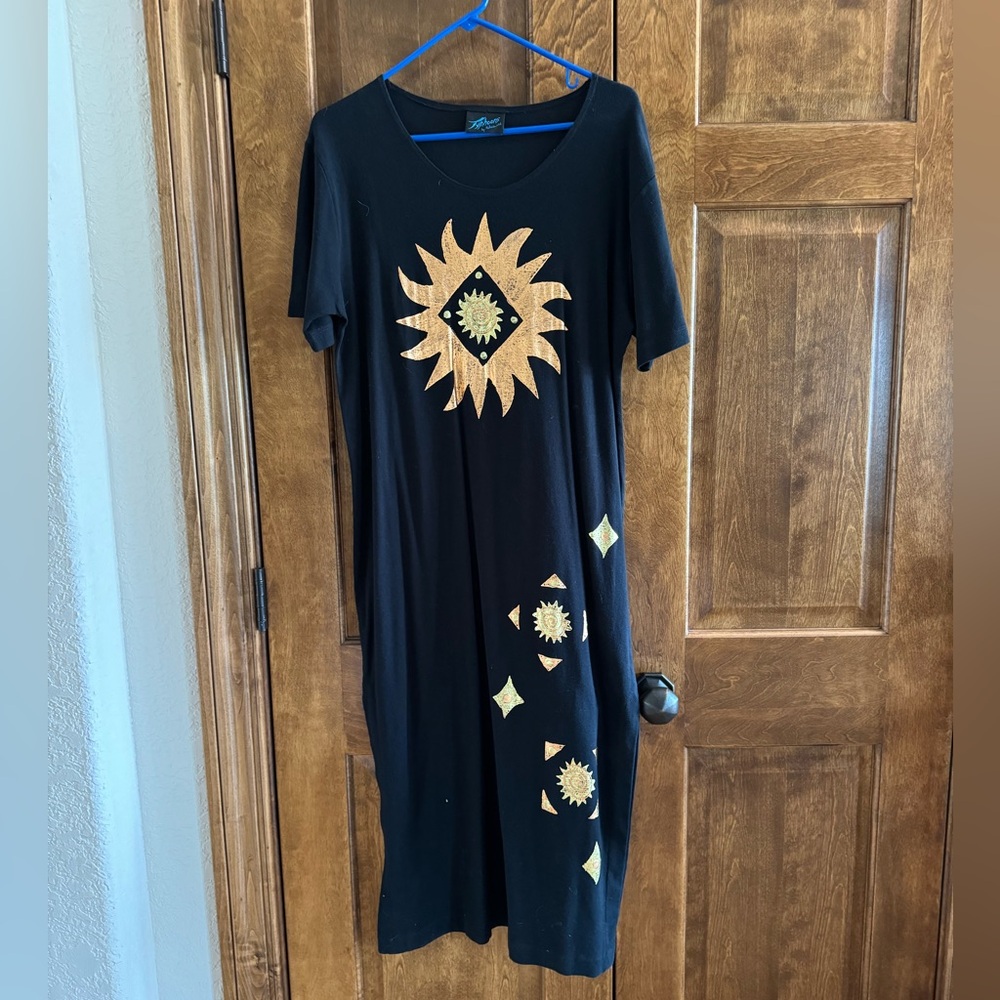 Typhoons by Melissa LTD Black Tee Shirt Dress - Women's Size Fits All